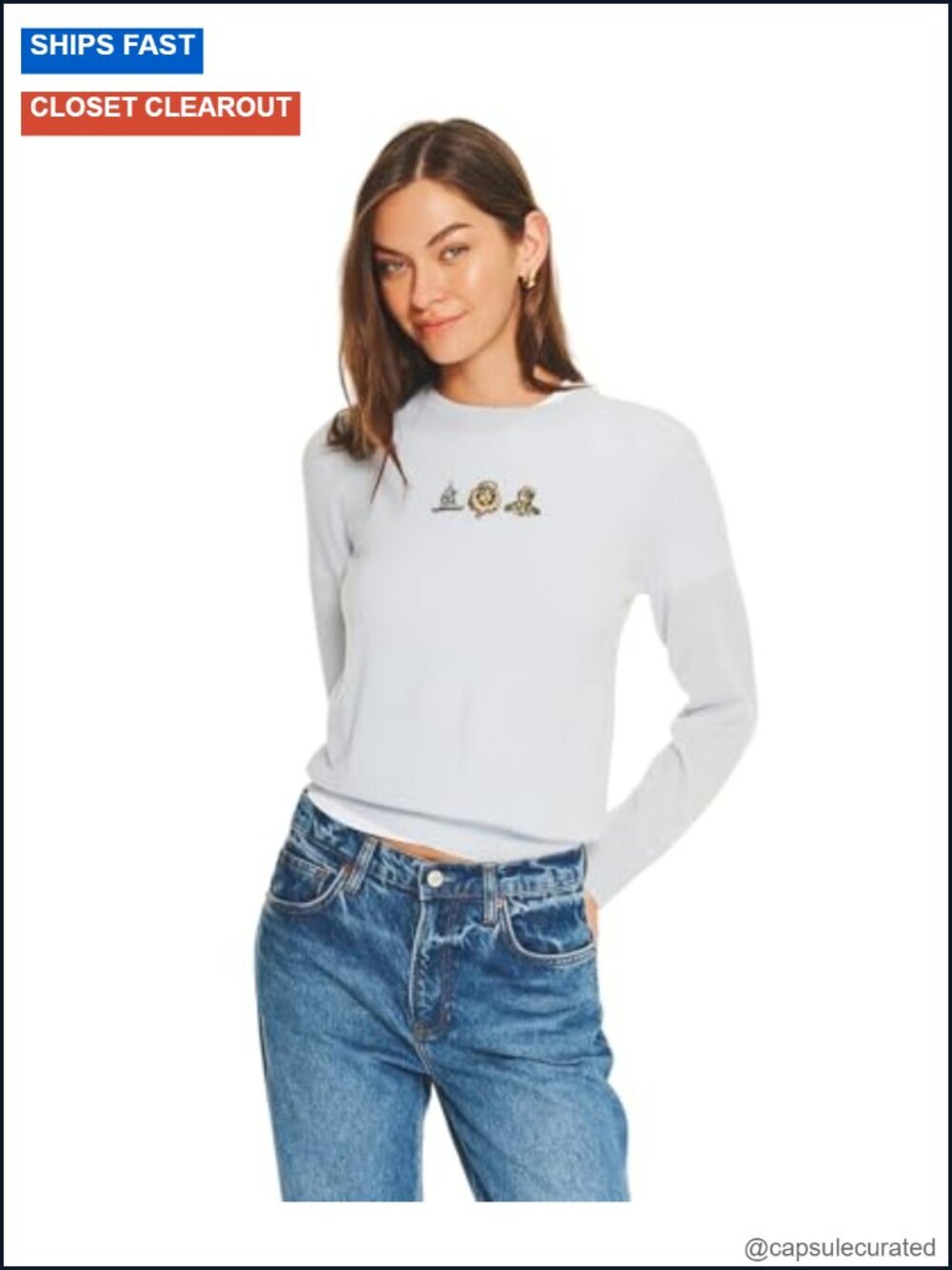 Limited Edition 100% Cashmere Crewneck Pullover Sweater